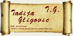 Tadija Gligović vizit kartica